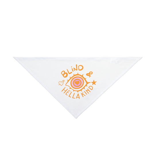 Blind & Hella Kind Pet Bandana - Orange