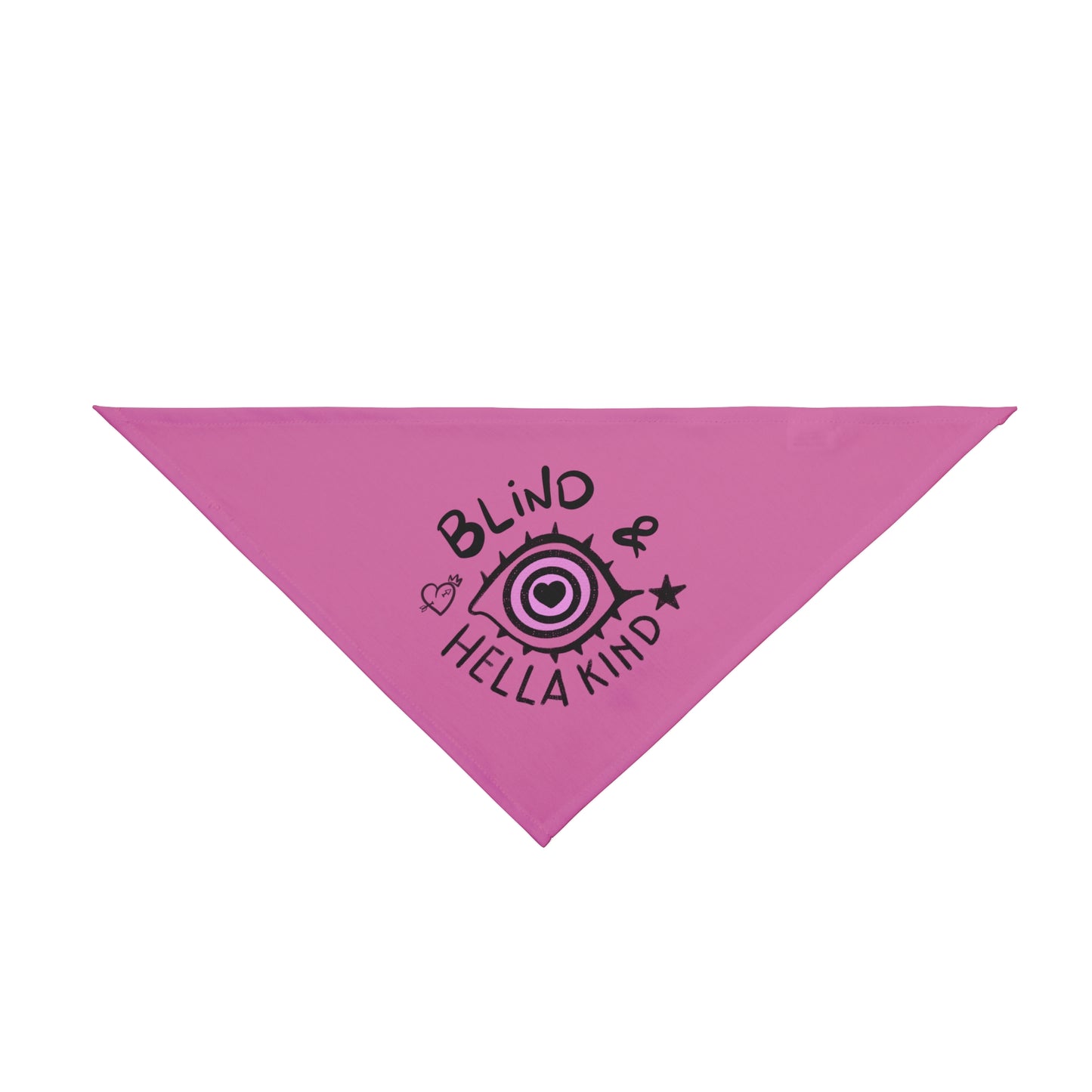 Blind & Hella Kind Pet Bandana - Black & Pink