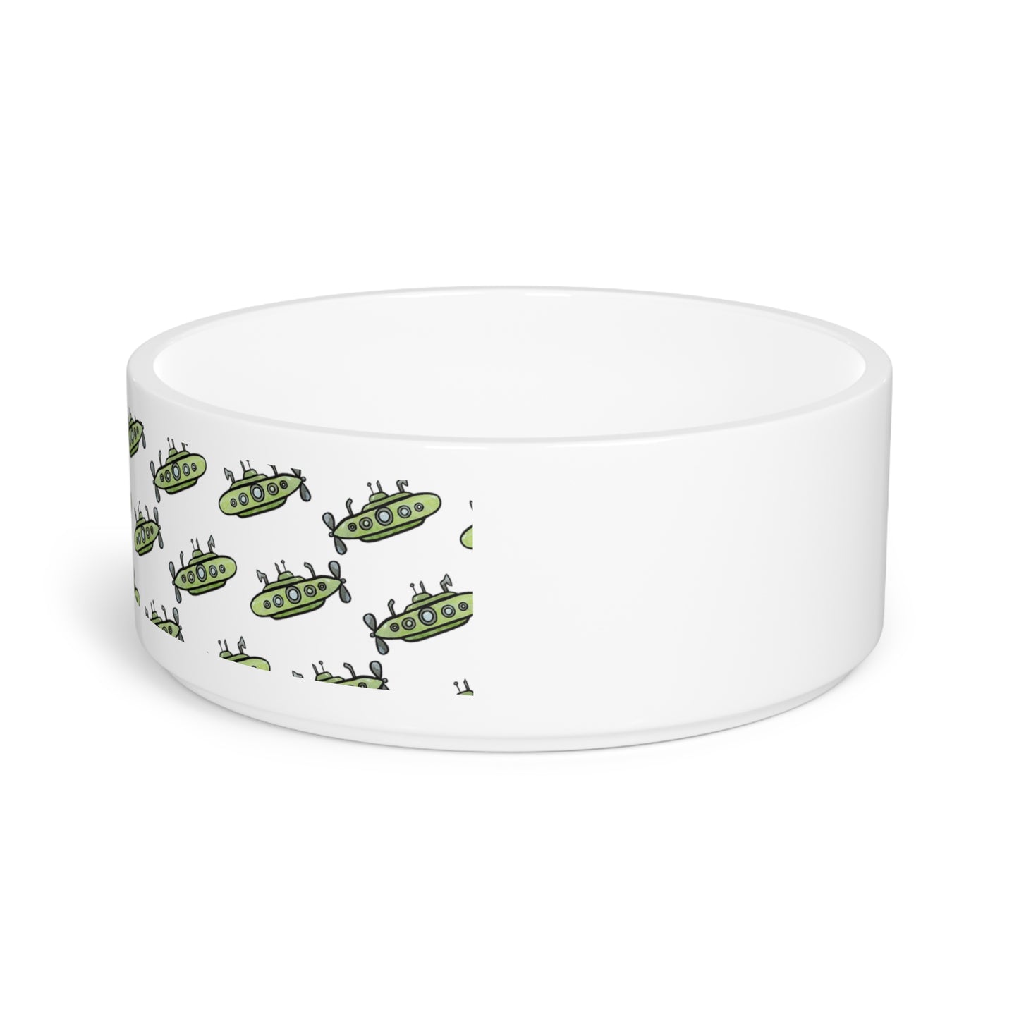 Green Submarine Pet Dog or Cat Bowl