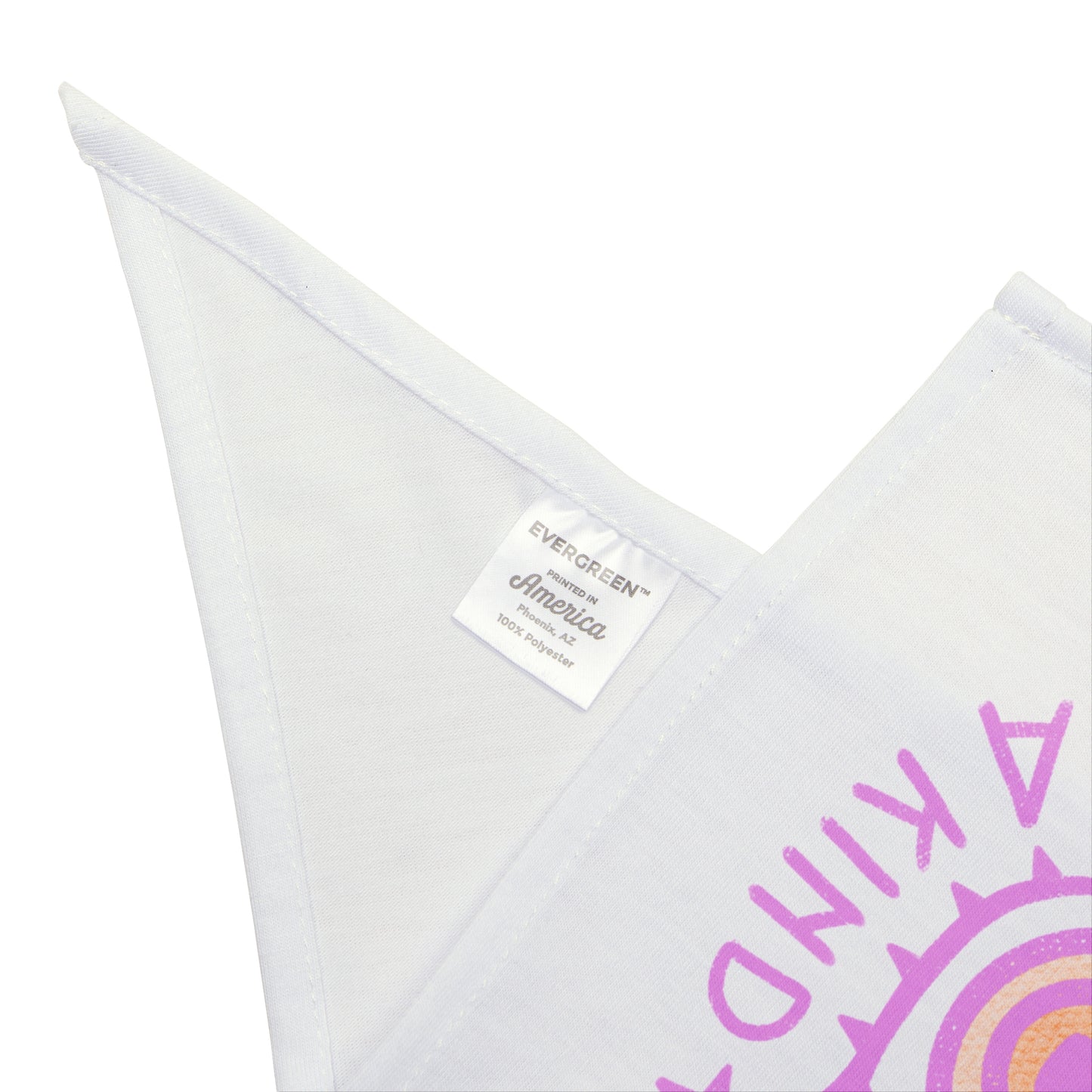 Blind & Hella Kind Pet Bandana - Pink on White