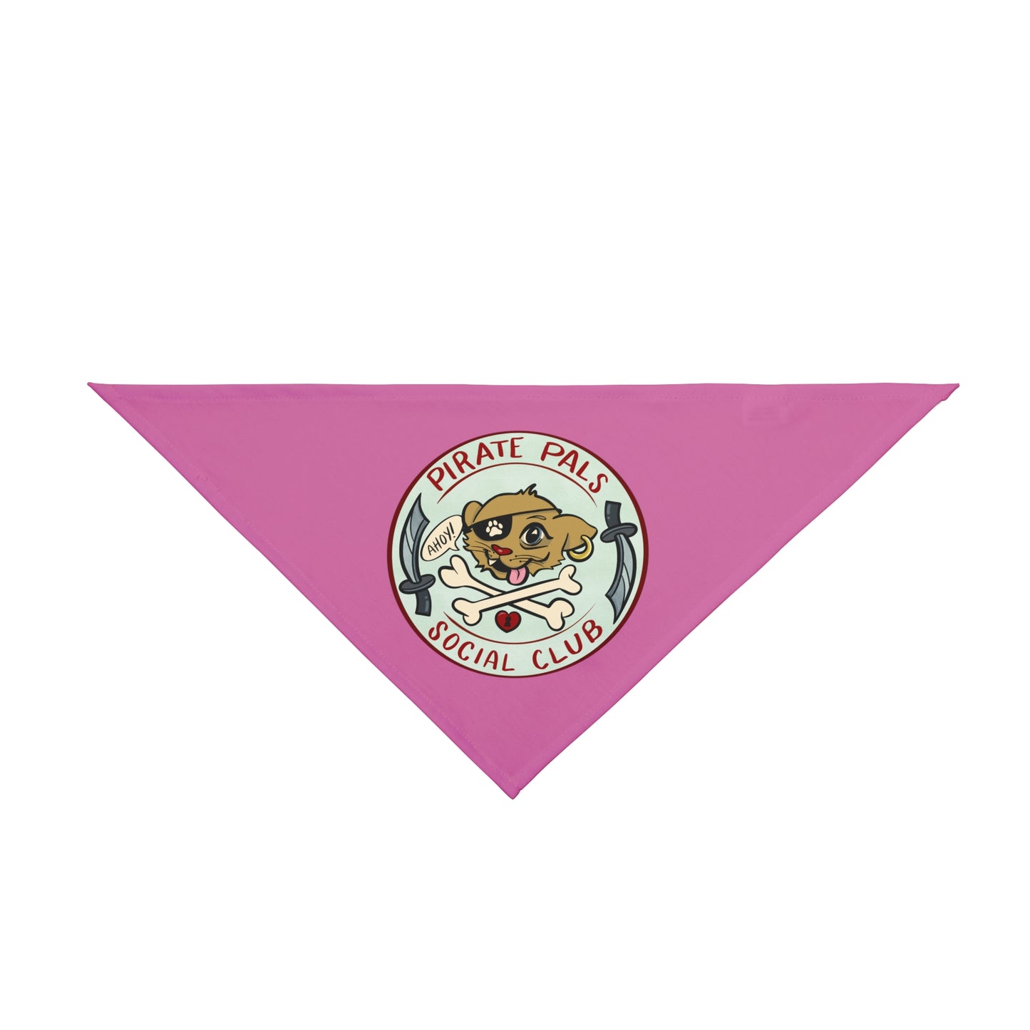 Pirate Pals Social Club Pet Bandana - Pink