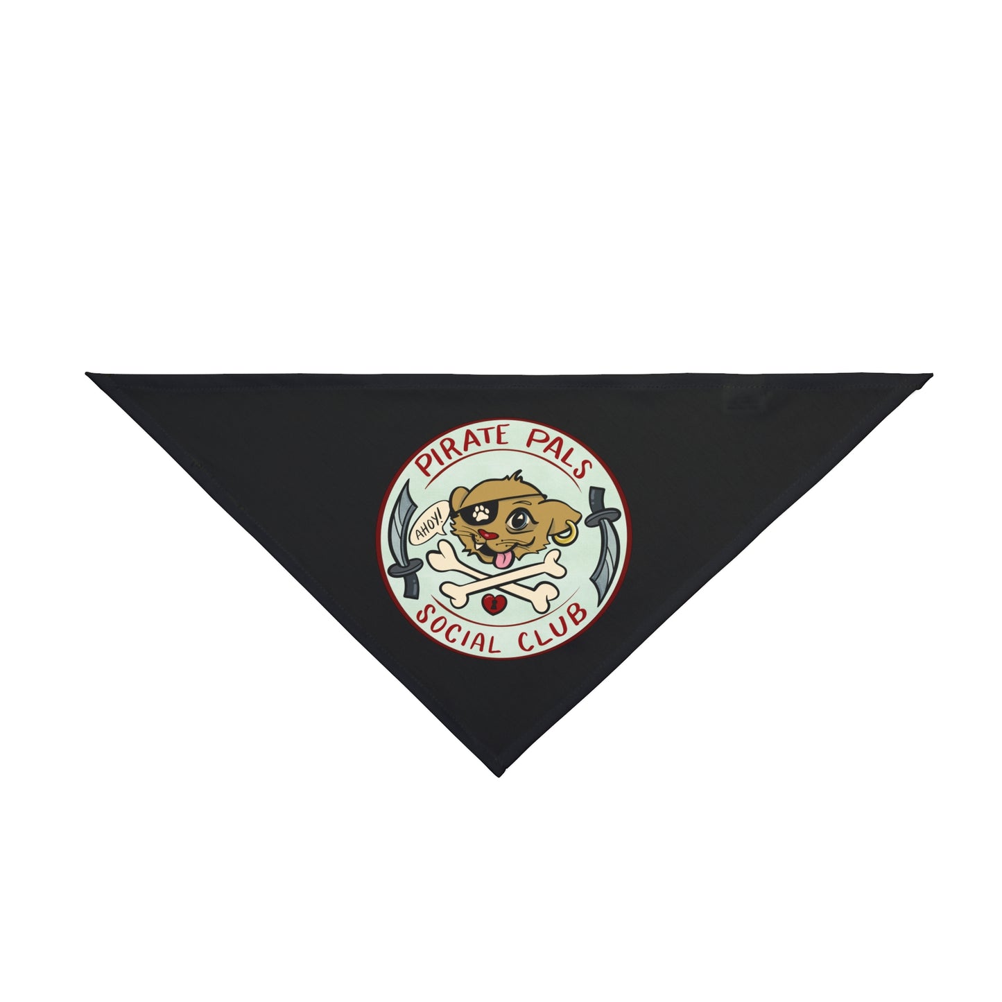 Pirate Pals Social Club Pet Bandana - Black