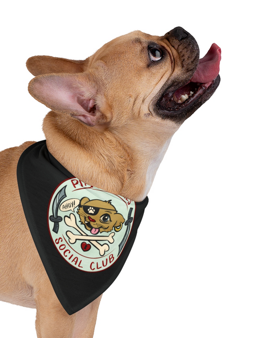 Pirate Pals Social Club Pet Bandana - Black